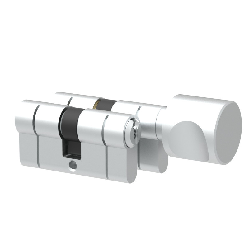 Komplet wkładek Łucznik D profil E8 45-55 gałka MF1 od 45 satyna